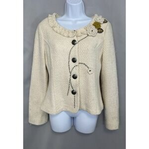 Nick And Mo Women's Beige Jacket Blazer SZ Medium‎